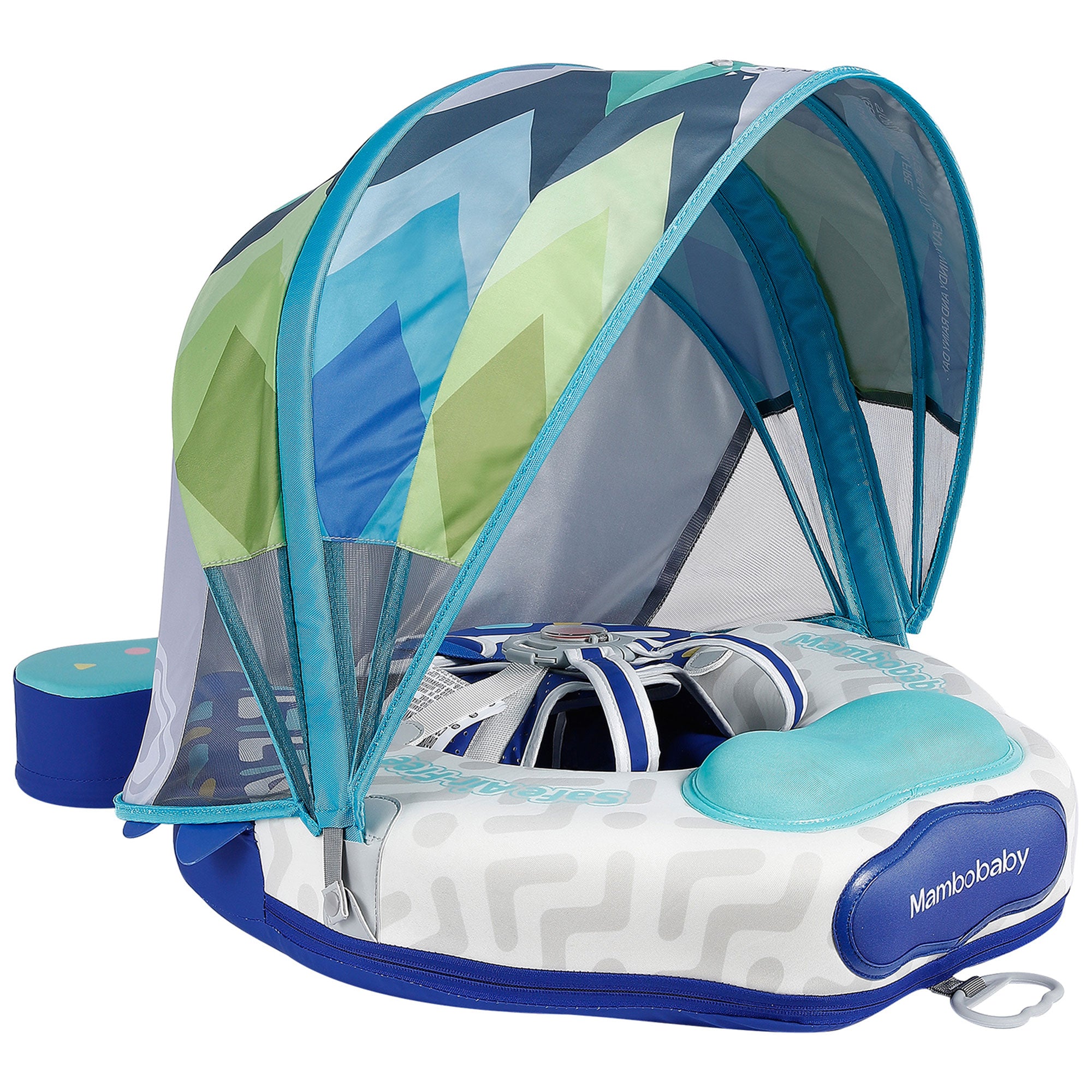 Mambobaby Swim Float with Canopy and Tail Colorfish NonInflatable