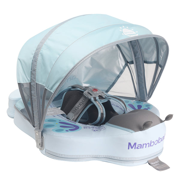 Mambobaby Mambobaby Float Ultra Butterfly with Canopy - Pebble Blue Baby Float