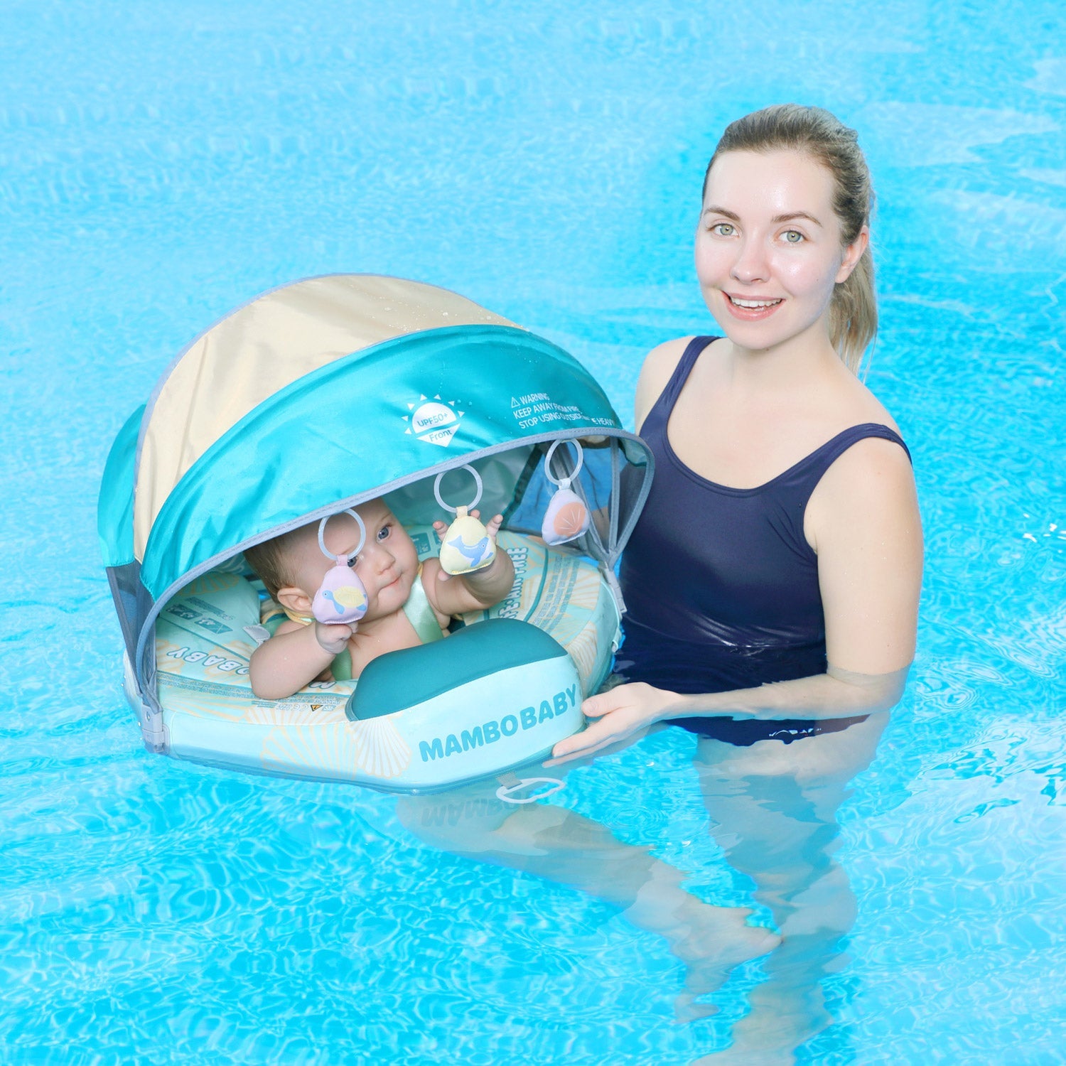 Mambobaby 2024 non-inflatable babyfloat with canopy