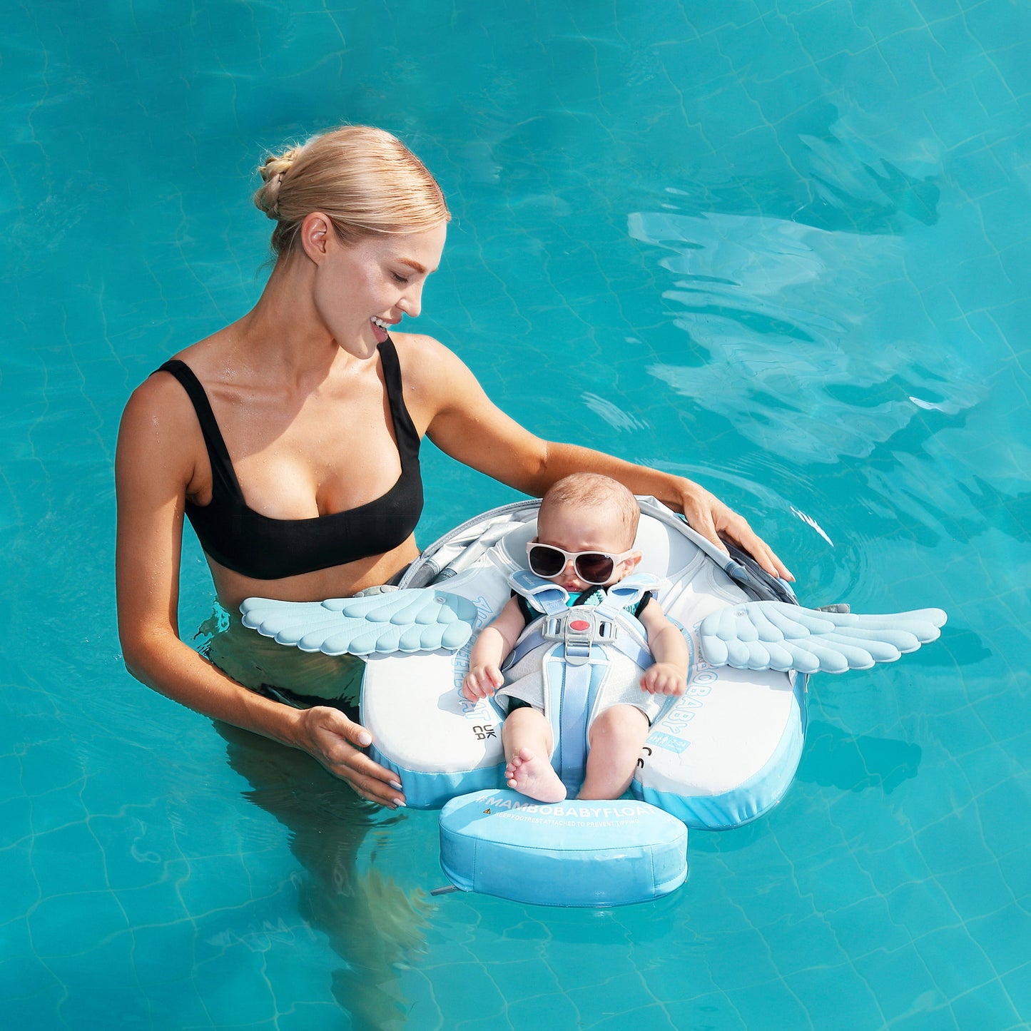 Mambobaby Swim Float with Canopy Angel