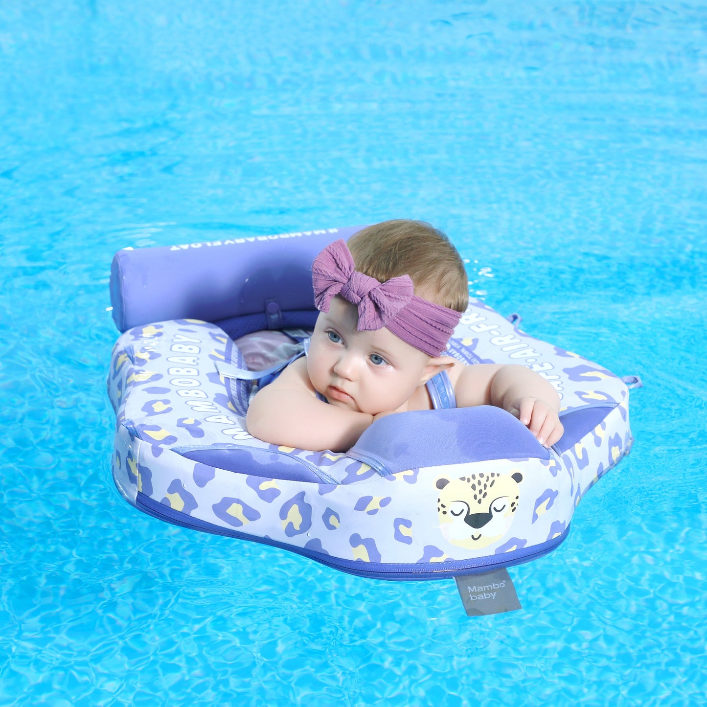 Mambobaby Swim Float Leopard with Canopy