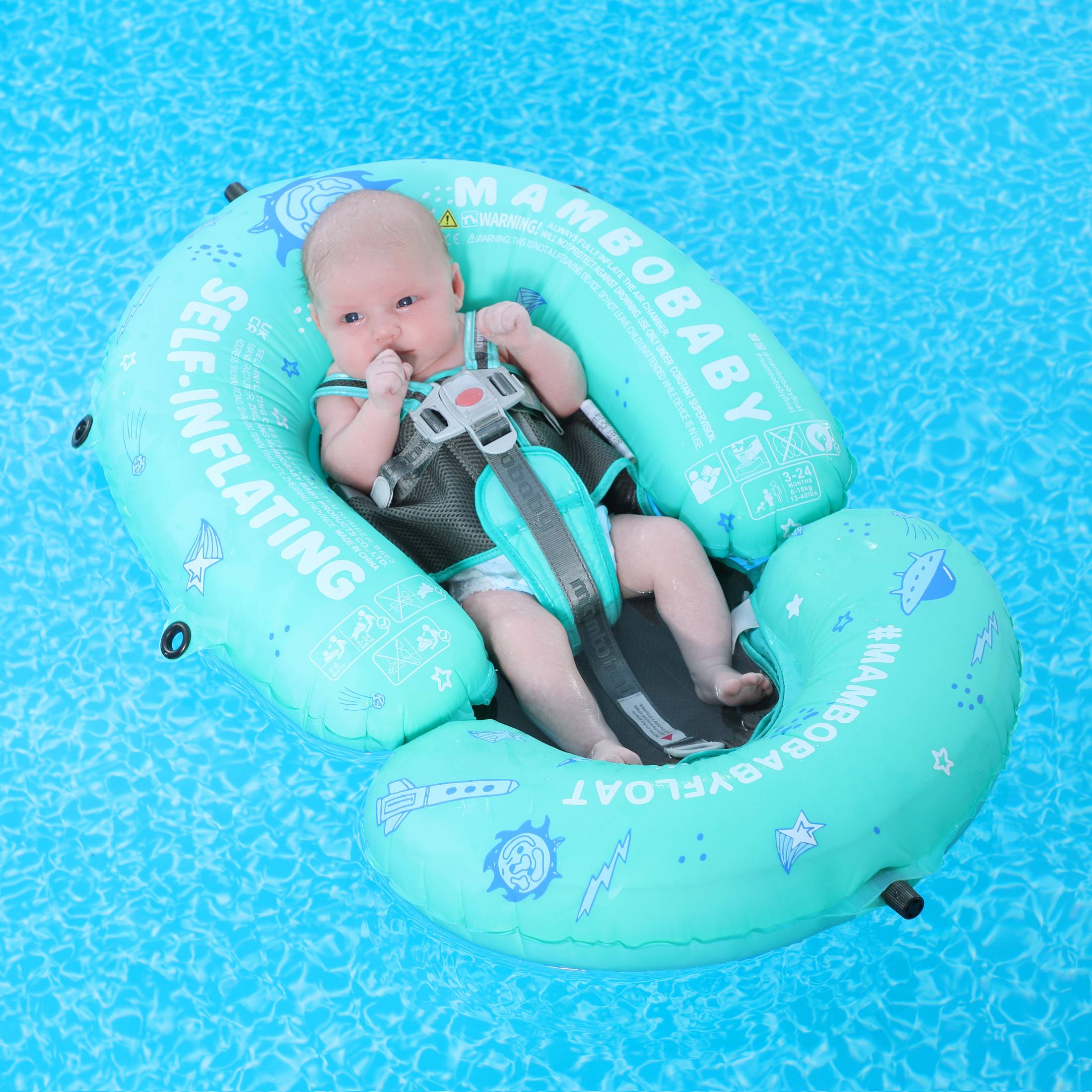 HECCEI Mambobaby Babyzwemband met luifel, niet opblaasbaar, huidvriendelijk en zacht, zwemhulp voor kinderen van 3 maanden tot 24 maanden HECCEI Mambobaby Babyzwemband met luifel, niet opblaasbaar, huidvriendelijk en zacht, zwemhulp voor kinderen van 3 maanden tot 24 maanden