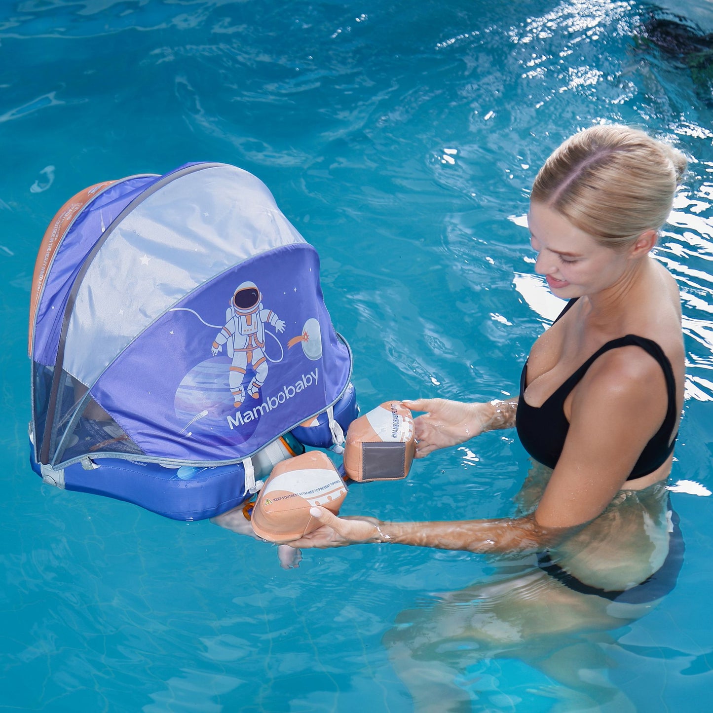 Mambobaby Swim Float with Canopy Astronauts