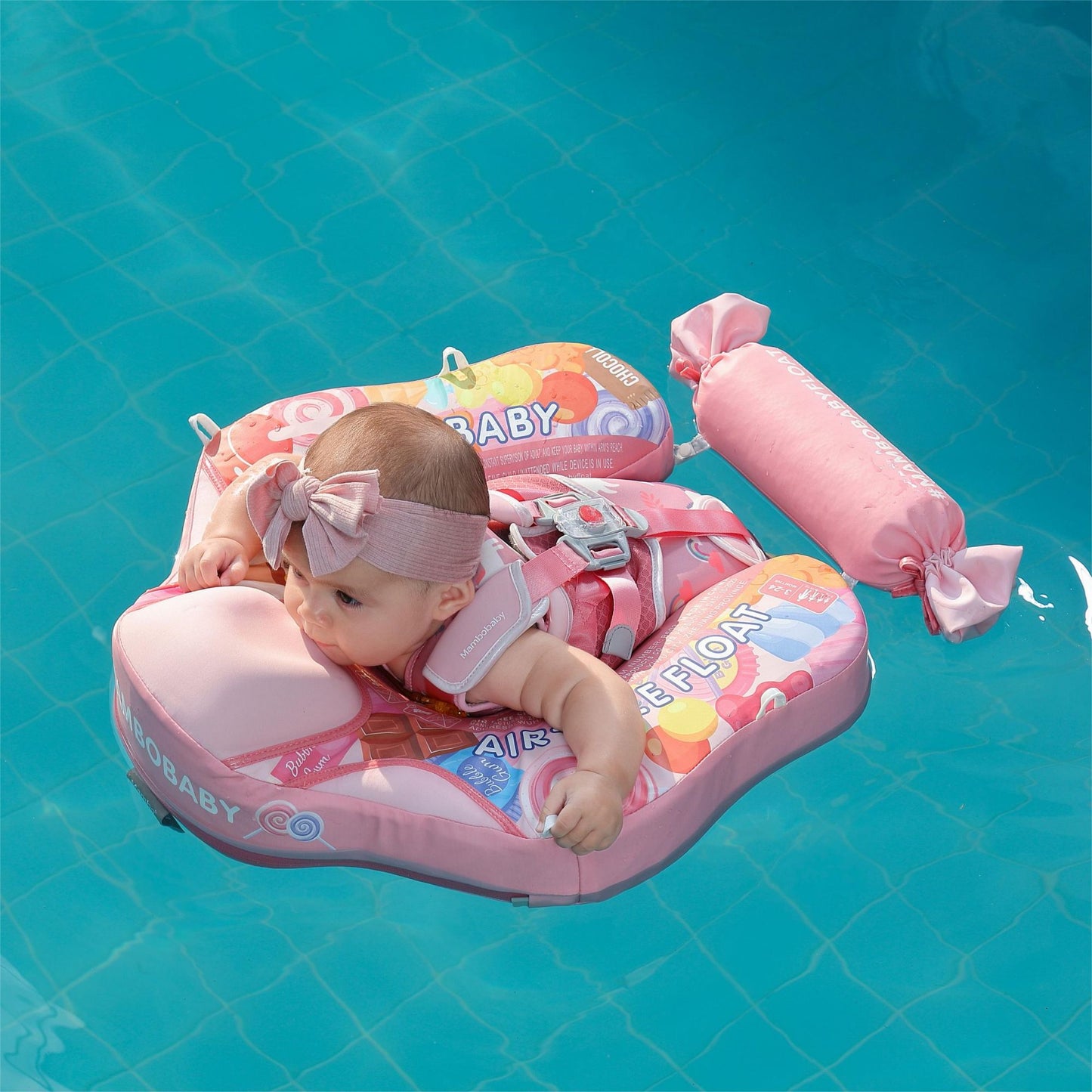 Mambobaby Swim Float with Canopy Candy