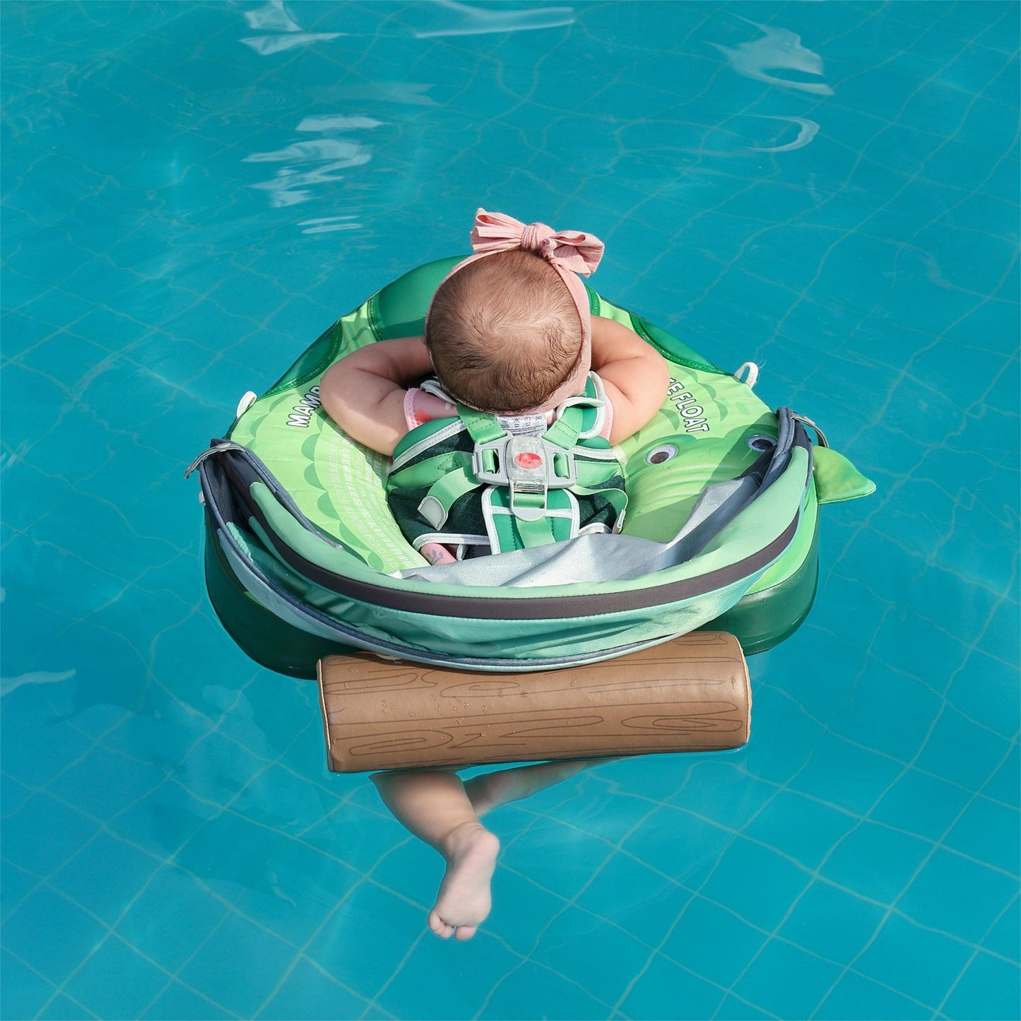 Mambobaby Swim Float with Canopy for Infants Crocodiles