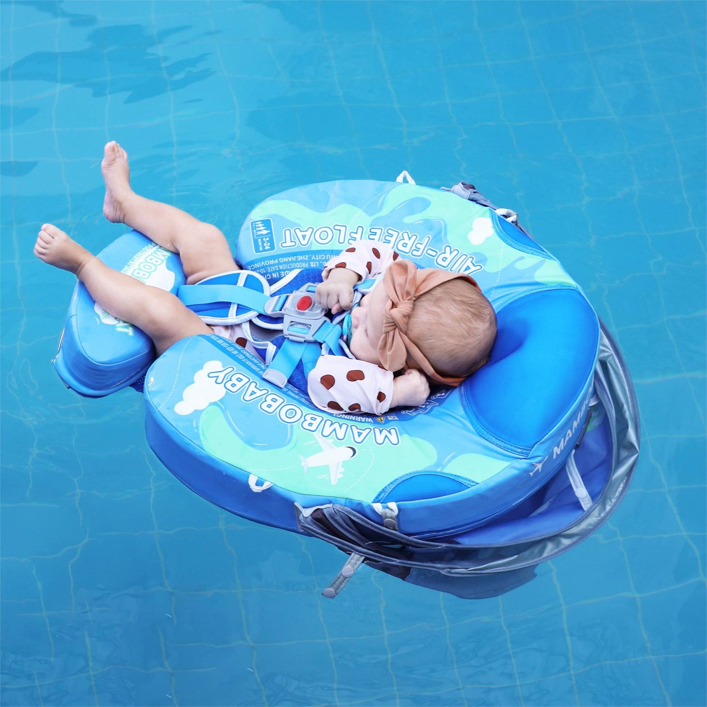 Mambobaby Swim Float with Canopy Earth