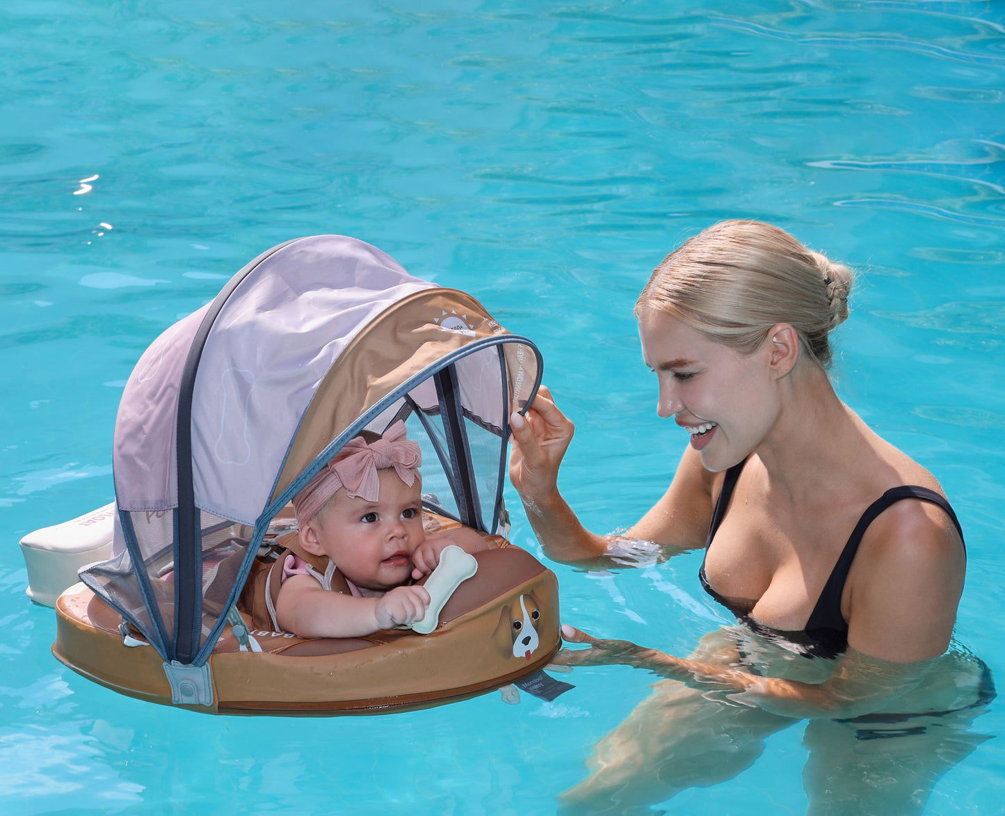 Mambobaby Swim Float with Canopy Puppy