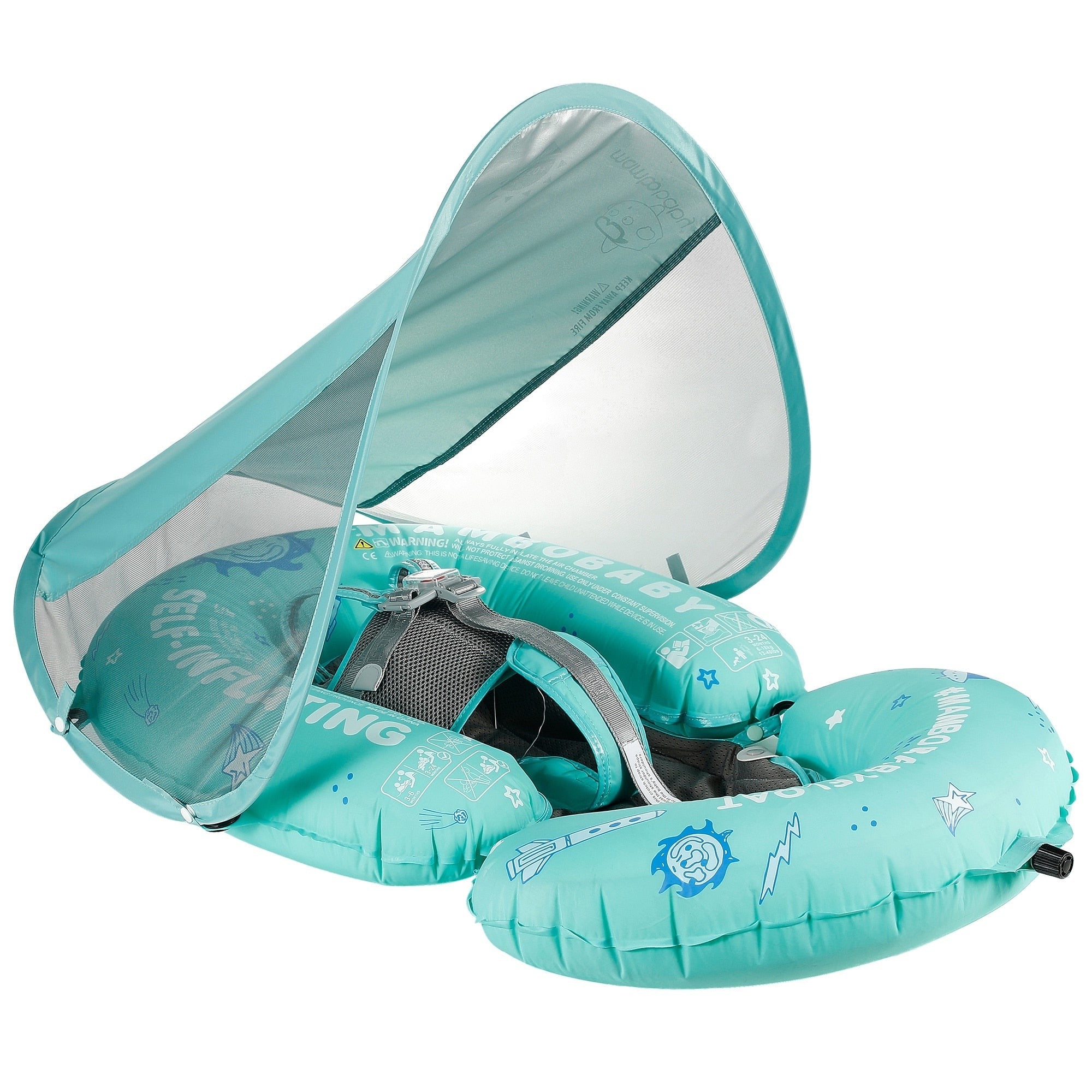 Infant Pool Float Rocketship Mambobaby Self-Inflating Baby Swim Float – Mambobaby Shop