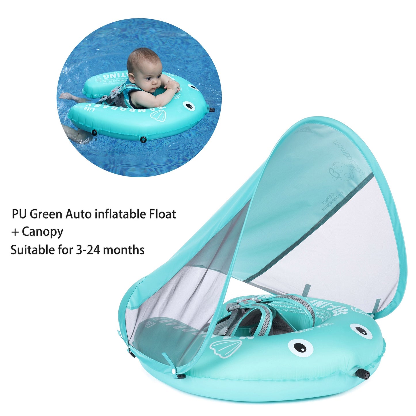 Mambobaby Swimming Ring with Sun Canopy