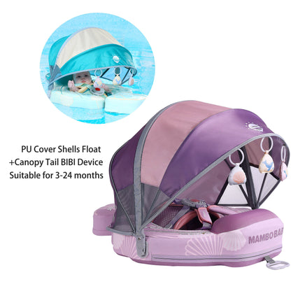 Mambobaby Non-Inflatable Solid Baby Float with Canopy
