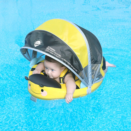 Mambobaby Swim Float with Canopy Bee